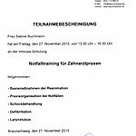 Notfalltraining: Sabine Buchmann (2015-11-27)